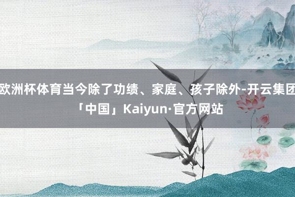 欧洲杯体育当今除了功绩、家庭、孩子除外-开云集团「中国」Kaiyun·官方网站