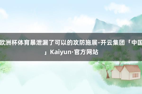 欧洲杯体育暴泄漏了可以的攻防施展-开云集团「中国」Kaiyun·官方网站