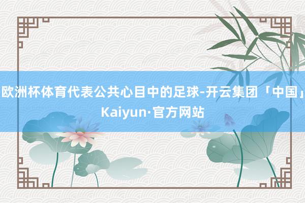 欧洲杯体育代表公共心目中的足球-开云集团「中国」Kaiyun·官方网站