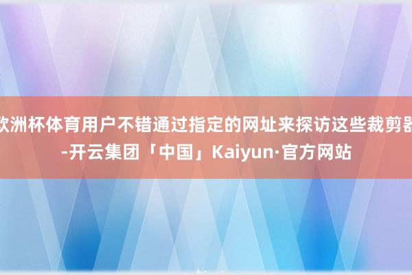 欧洲杯体育用户不错通过指定的网址来探访这些裁剪器-开云集团「中国」Kaiyun·官方网站