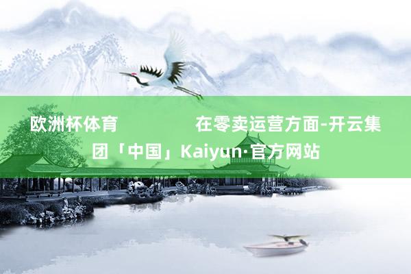 欧洲杯体育                在零卖运营方面-开云集团「中国」Kaiyun·官方网站