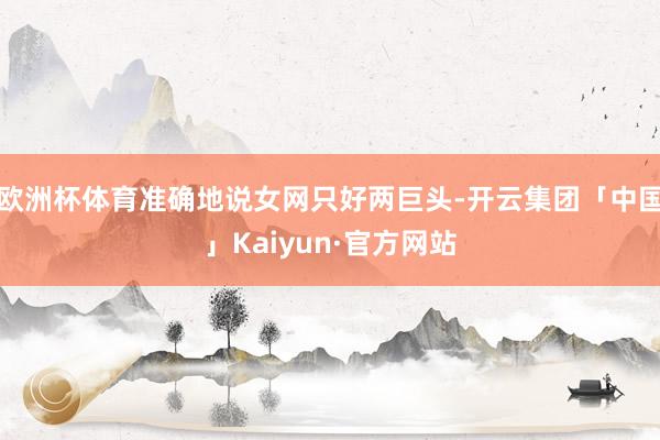 欧洲杯体育准确地说女网只好两巨头-开云集团「中国」Kaiyun·官方网站