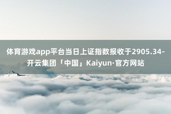 体育游戏app平台当日上证指数报收于2905.34-开云集团「中国」Kaiyun·官方网站