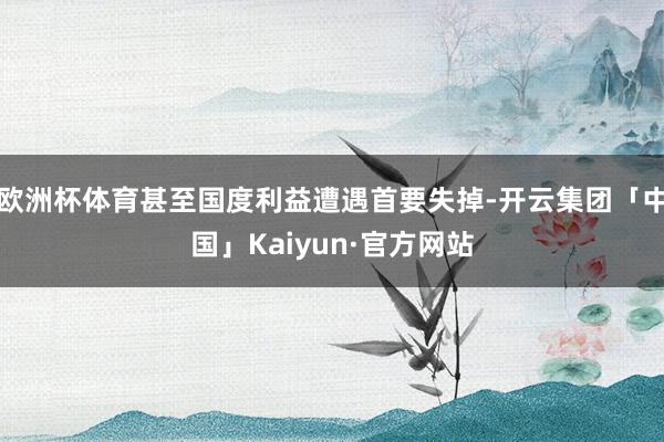 欧洲杯体育甚至国度利益遭遇首要失掉-开云集团「中国」Kaiyun·官方网站