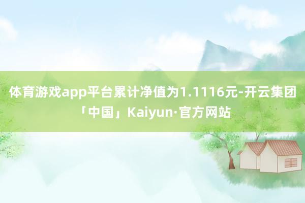 体育游戏app平台累计净值为1.1116元-开云集团「中国」Kaiyun·官方网站